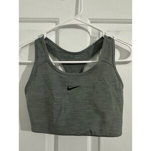 Nike Women's Small Gray Racerback Sports Bra Dri-FIT Workout Athletic